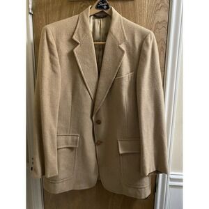 Vintage A Delta Ltd By Mel Burns Tan 100% Camel Hair Sport Coat Blazer 2 Button